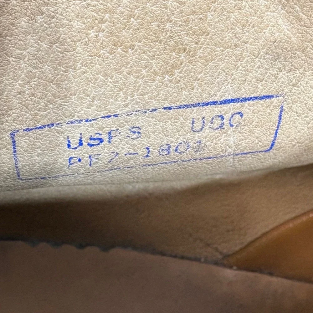 USPS SR/USA Chukka Boots Mens 12 EE Black Leather Postal Shoes Made in USA